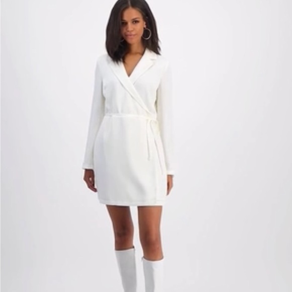 Bar III Dresses & Skirts - Elegant White Women's Tuxedo Dress